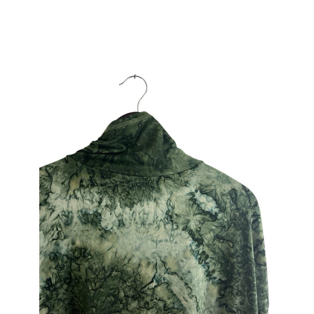 LOGO Lounge by Lori Goldstein Tie-Dye Drop Shoulder Top Green Seaweed 1X A566546 - Picture 8 of 11